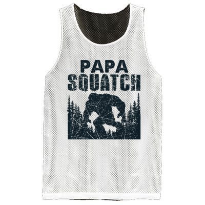 Papa Squatch Bigfoot Dad Fathers Day Mesh Reversible Basketball Jersey Tank