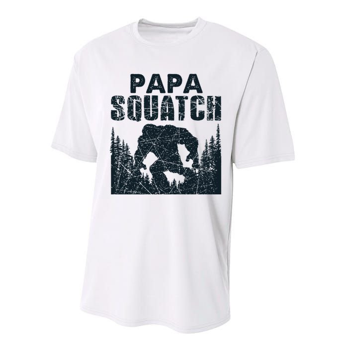 Papa Squatch Bigfoot Dad Fathers Day Performance Sprint T-Shirt