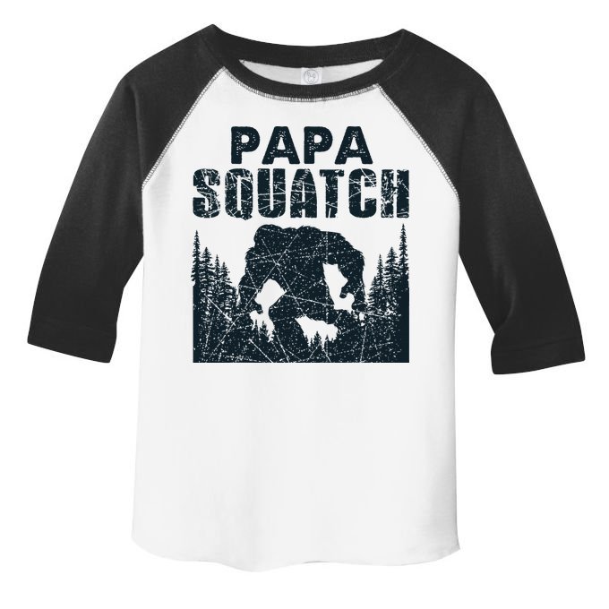 Papa Squatch Bigfoot Dad Fathers Day Toddler Fine Jersey T-Shirt
