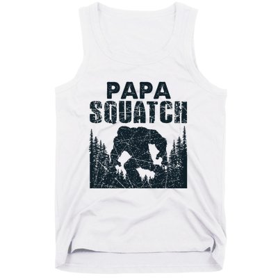 Papa Squatch Bigfoot Dad Fathers Day Tank Top