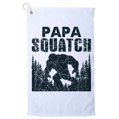 Papa Squatch Bigfoot Dad Fathers Day Golf Towel
