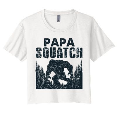Papa Squatch Bigfoot Dad Fathers Day Crop Top