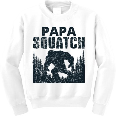 Papa Squatch Bigfoot Dad Fathers Day Kids Sweatshirt