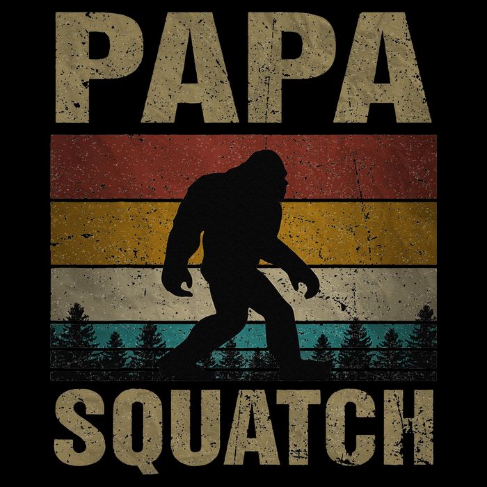 Papa Squatch Bigfoot Papa Sasquatch Yeti Family Cooling Performance Crew T-Shirt