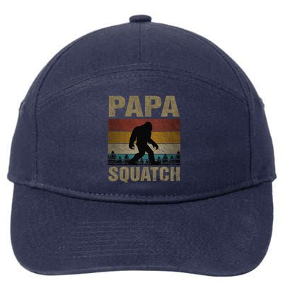 Papa Squatch Bigfoot Papa Sasquatch Yeti Family 7-Panel Snapback Hat