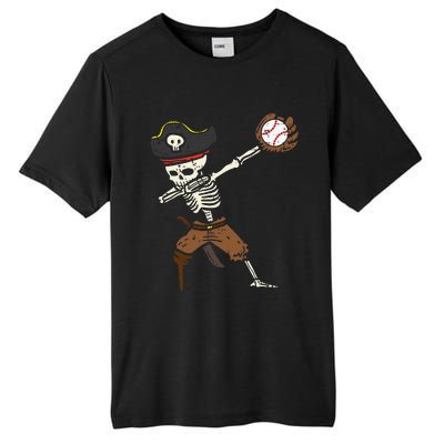 Pirate Skeleton Baseball Catcher Halloween Tall Fusion ChromaSoft Performance T-Shirt