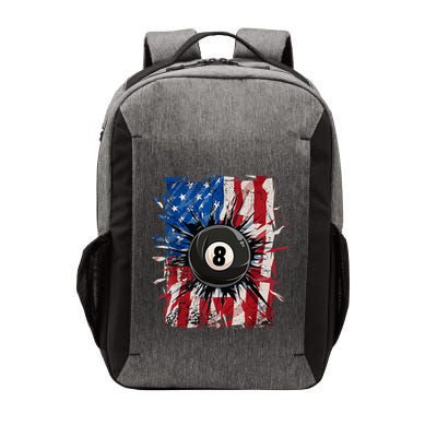 Pool Snooker Billiards Player 8 Ball Usa American Flag Vector Backpack
