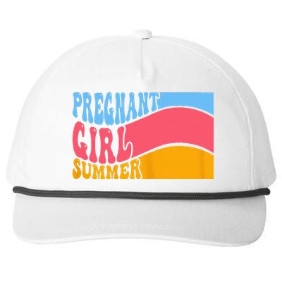 Pregnant Summer Baby Announcement Pregnancy Reveal Snapback Five-Panel Rope Hat