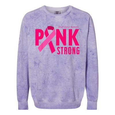 Pink Strong Breast Cancer Awareness Colorblast Crewneck Sweatshirt