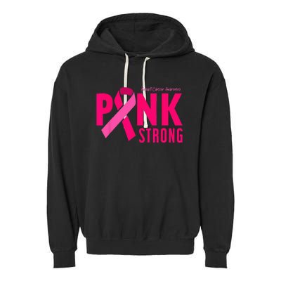 Pink Strong Breast Cancer Awareness Garment-Dyed Fleece Hoodie