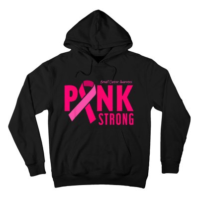 Pink Strong Breast Cancer Awareness Hoodie