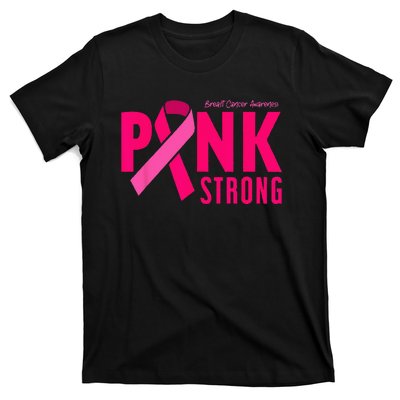 Pink Strong Breast Cancer Awareness T-Shirt