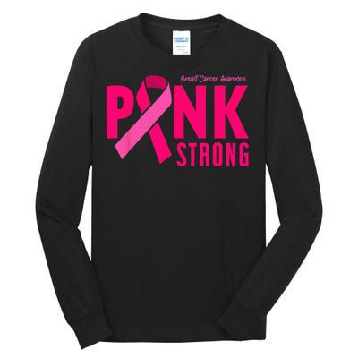 Pink Strong Breast Cancer Awareness Tall Long Sleeve T-Shirt