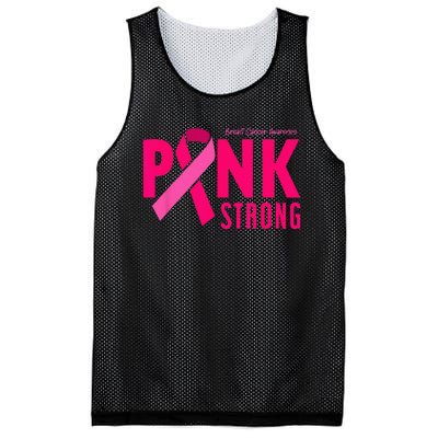 Pink Strong Breast Cancer Awareness Mesh Reversible Basketball Jersey Tank