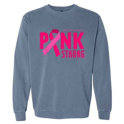 Pink Strong Breast Cancer Awareness Garment-Dyed Sweatshirt