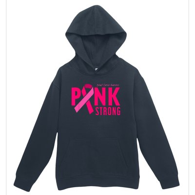 Pink Strong Breast Cancer Awareness Urban Pullover Hoodie