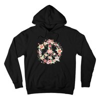 Peace Sign Bright Colorful Flowers 60s 70s Hippie Costume Hoodie