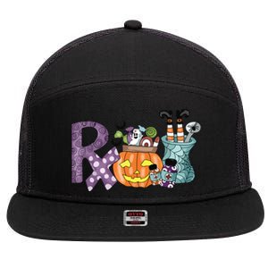 Pharmacy Squad Boo Crew Pharmacist Pharmacy Tech Halloween 7 Panel Mesh Trucker Snapback Hat