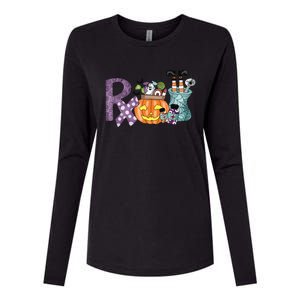 Pharmacy Squad Boo Crew Pharmacist Pharmacy Tech Halloween Womens Cotton Relaxed Long Sleeve T-Shirt