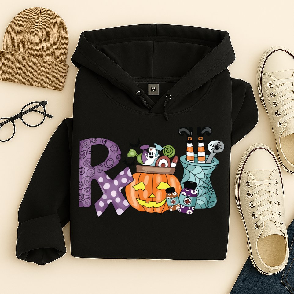 Pharmacy Squad Boo Crew Pharmacist Pharmacy Tech Halloween Hoodie