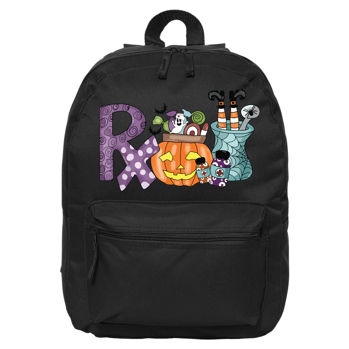 Pharmacy Squad Boo Crew Pharmacist Pharmacy Tech Halloween 16 in Basic Backpack