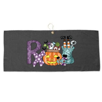 Pharmacy Squad Boo Crew Pharmacist Pharmacy Tech Halloween Large Microfiber Waffle Golf Towel