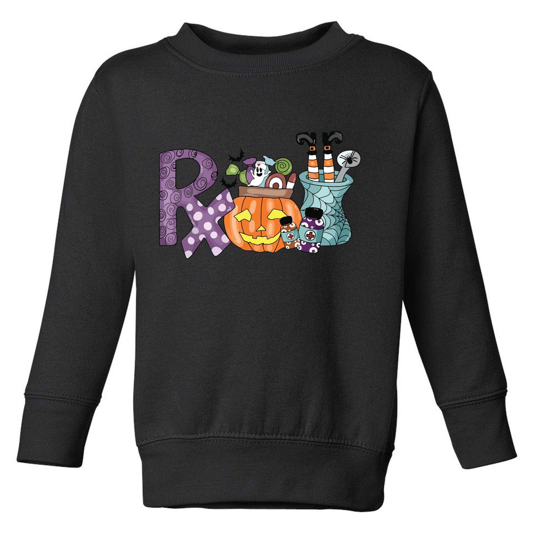 Pharmacy Squad Boo Crew Pharmacist Pharmacy Tech Halloween Toddler Sweatshirt