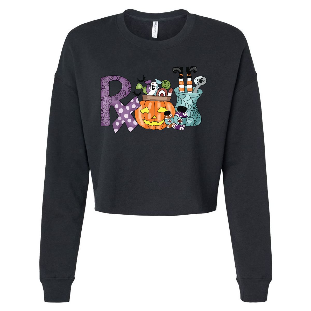 Pharmacy Squad Boo Crew Pharmacist Pharmacy Tech Halloween Cropped Pullover Crew