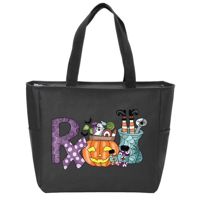Pharmacy Squad Boo Crew Pharmacist Pharmacy Tech Halloween Zip Tote Bag