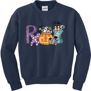 Pharmacy Squad Boo Crew Pharmacist Pharmacy Tech Halloween Kids Sweatshirt