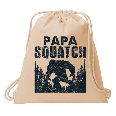 Papa Squatch Bigfoot Dad Father's Day Drawstring Bag