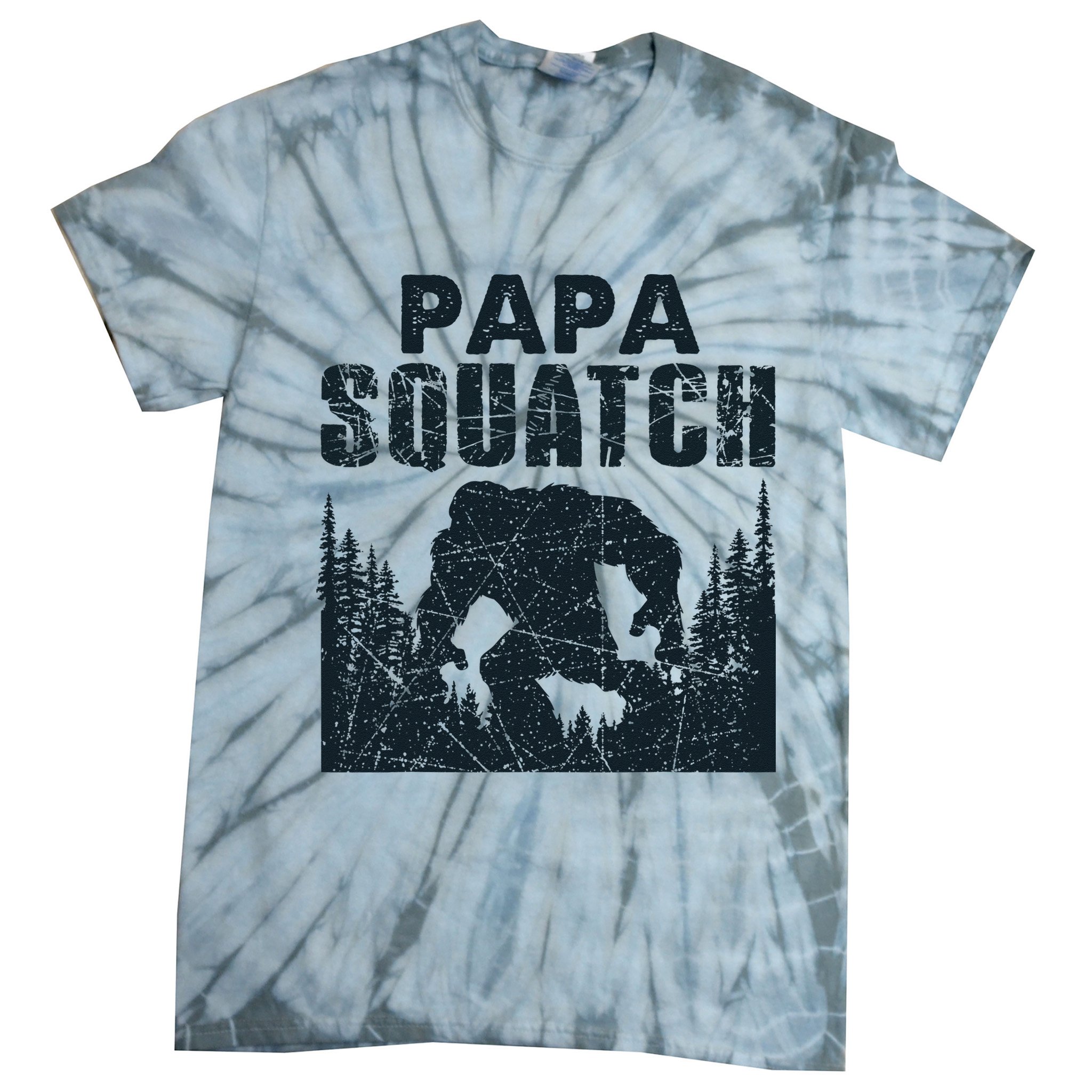 Papa Squatch Bigfoot Dad Father's Day Tie-Dye T-Shirt