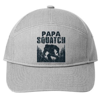 Papa Squatch Bigfoot Dad Father's Day 7-Panel Snapback Hat