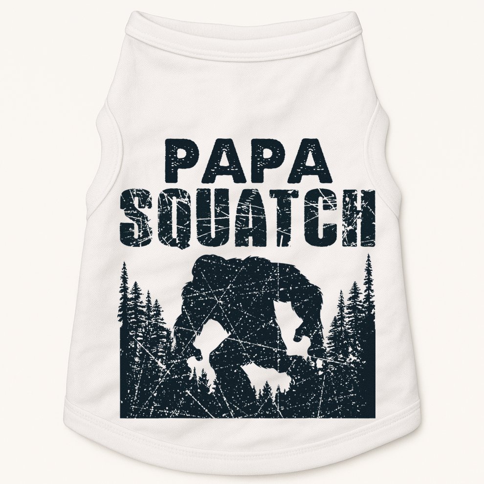Papa Squatch Bigfoot Dad Father's Day Doggie Tank