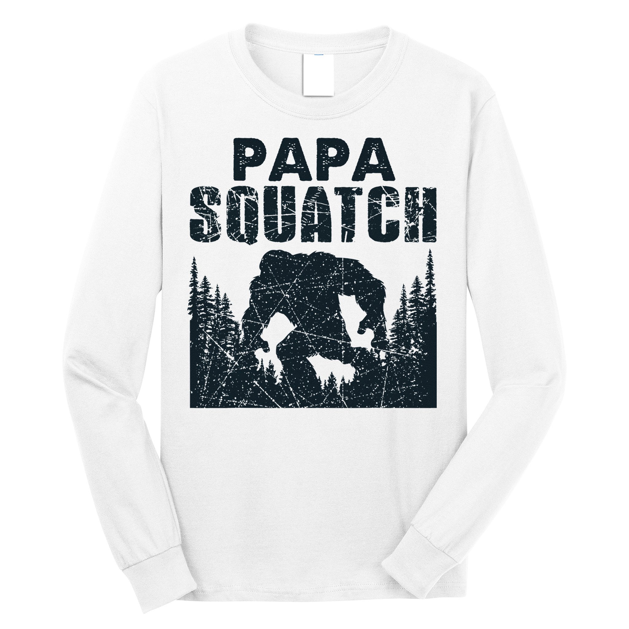 Papa Squatch Bigfoot Dad Father's Day Long Sleeve Shirt