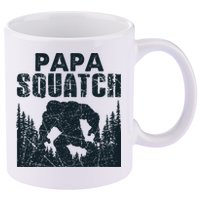 Papa Squatch Bigfoot Dad Father's Day 11oz C Handle Ceramic Mug