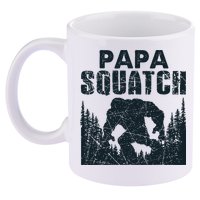 Papa Squatch Bigfoot Dad Father's Day 11oz C Handle Ceramic Mug