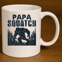 Papa Squatch Bigfoot Dad Father's Day 11oz C Handle Ceramic Mug