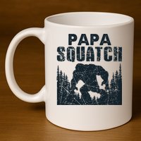 Papa Squatch Bigfoot Dad Father's Day 11oz C Handle Ceramic Mug