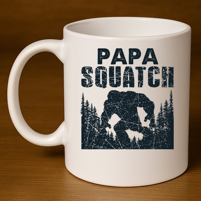Papa Squatch Bigfoot Dad Father's Day 11oz C Handle Ceramic Mug