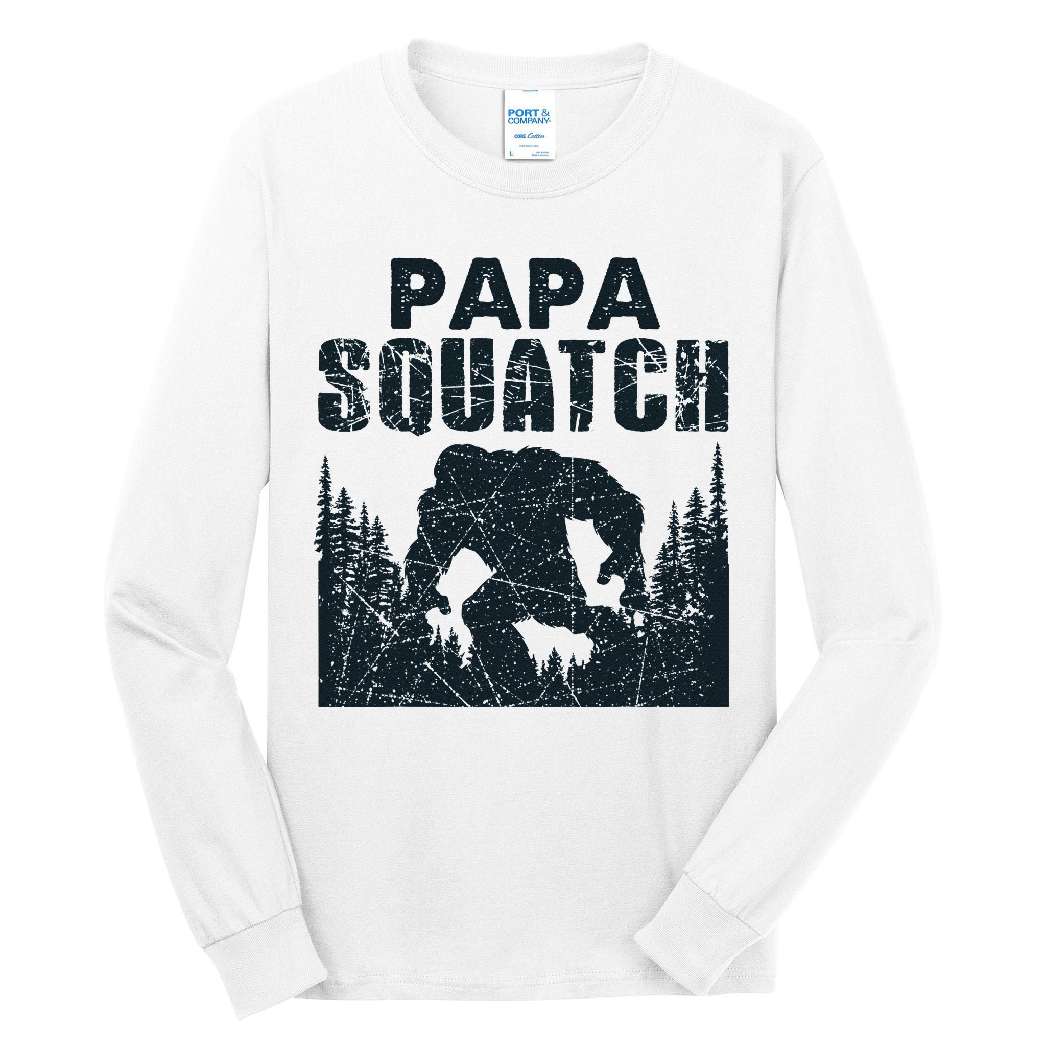 Papa Squatch Bigfoot Dad Father's Day Tall Long Sleeve T-Shirt