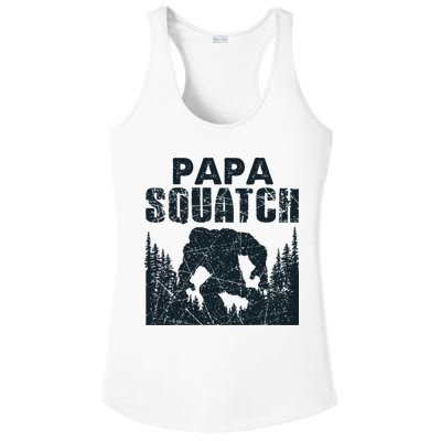 Papa Squatch Bigfoot Dad Father's Day Ladies PosiCharge Competitor Racerback Tank
