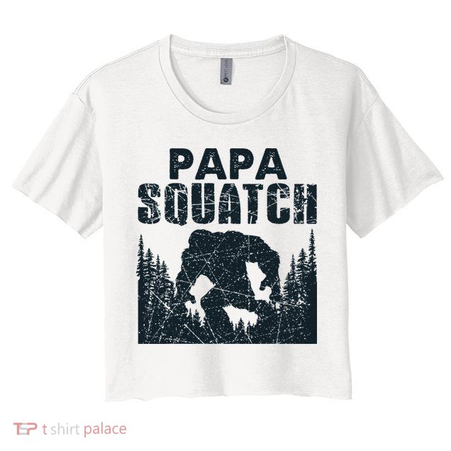 Papa Squatch Bigfoot Dad Father's Day Crop Top