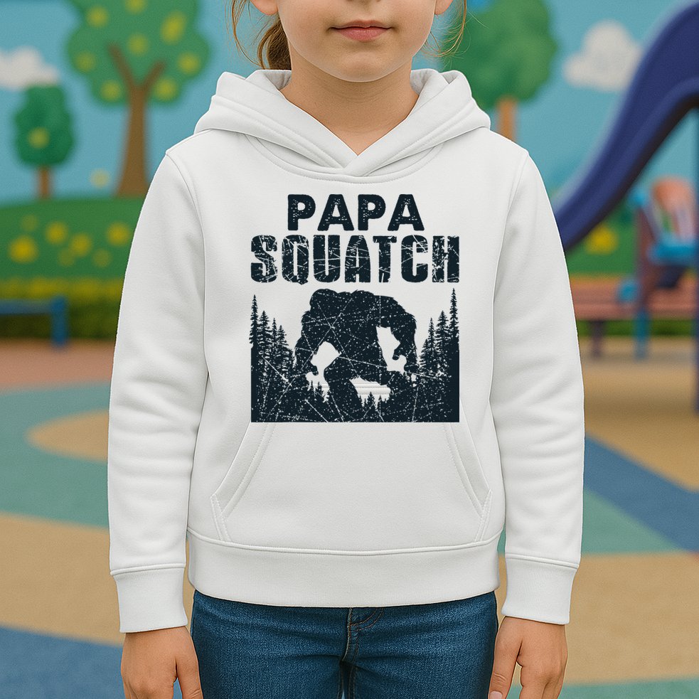 Papa Squatch Bigfoot Dad Father's Day Kids Hoodie