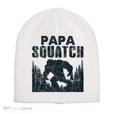 Papa Squatch Bigfoot Dad Father's Day Short Acrylic Beanie