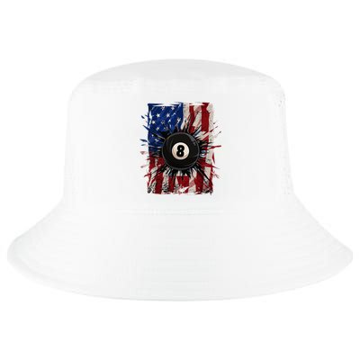 Pool Snooker Billiards Player 8 Ball Usa American Flag Cool Comfort Performance Bucket Hat