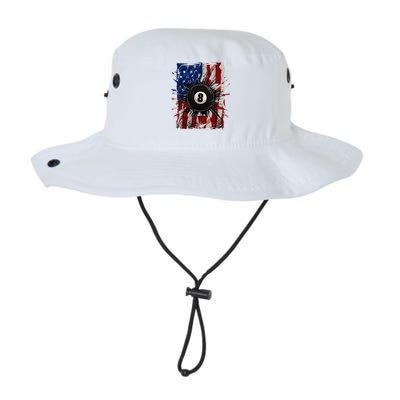 Pool Snooker Billiards Player 8 Ball Usa American Flag Legacy Cool Fit Booney Bucket Hat