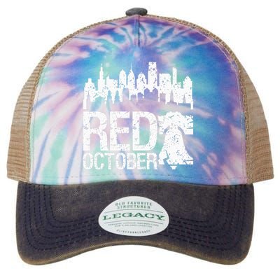 Philly Skyline Baseball Cap Vintage Red October Design Legacy Tie Dye Trucker Hat