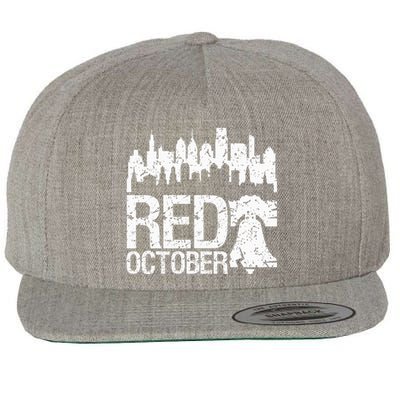 Philly Skyline Baseball Cap Vintage Red October Design Wool Snapback Cap