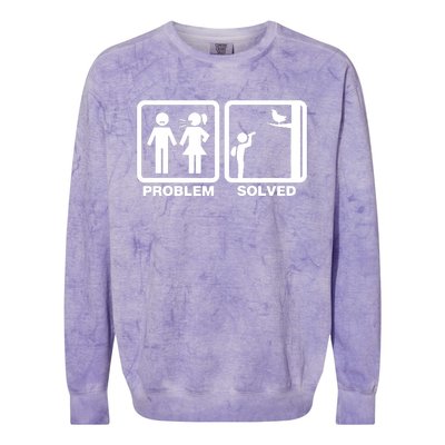 Problem Solved Birdwatching Birding Colorblast Crewneck Sweatshirt